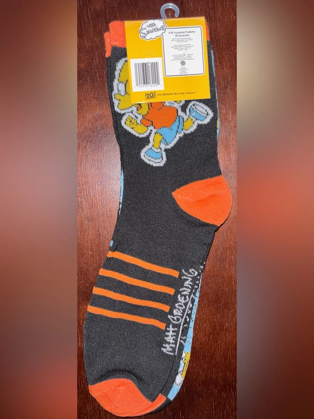 THE SIMPSONS NOVELTY QUARTER SOCKS NWT MEN’S SHOE SIZE 6-12